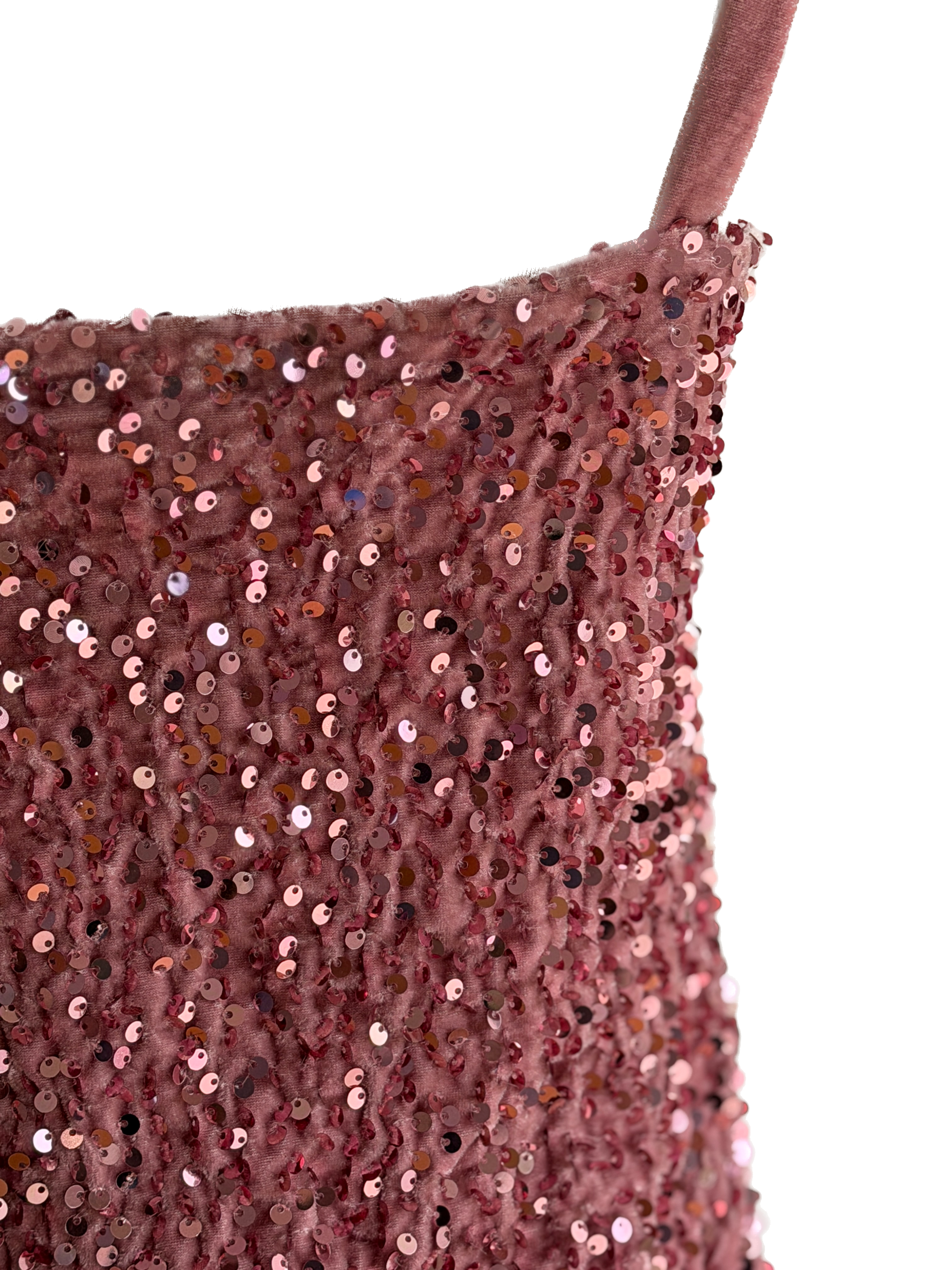 Top Crop Lentejuelas Rosa